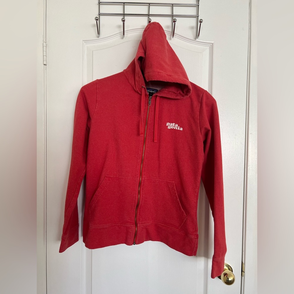 Patagonia red hoody - great condition - size small